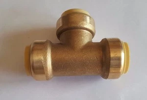 10 Stück XFITTING 1" Push Fit T-Stück Verschraubung, 1" Push to Connect, bleifreies Messing - Bild 1 von 7
