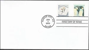 US 4990 Penguins (coil) Winter Fun Skaters CDS FDC 2015 - Picture 1 of 1