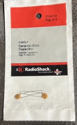 ¡NUEVO! Condensadores de disco de cerámica RadioShack 0.047uF 272-0134 totalmente nuevos Foto 1 de 3