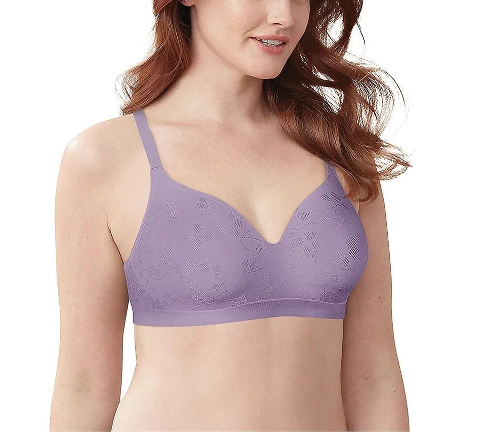 Bali DF3643 Women's Comfort Revolution Floral Jacquard T-Shirt Bra NEW - Image 1 of 4