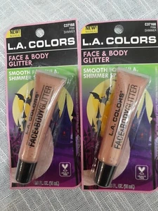 L.A. Colors Face And Body Glitter Pink Shimmer  NIB Lot Of 2 Cruelty Free - Picture 1 of 5
