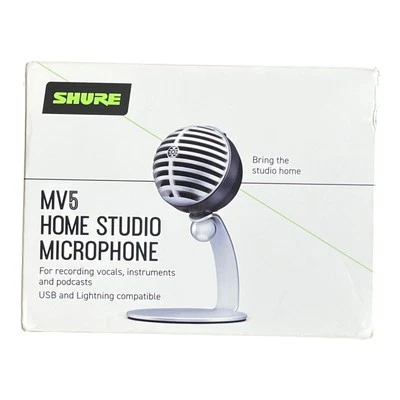 NEW Shure MV5 Home Studio Digital Condenser Microphone - Image 1 of 3