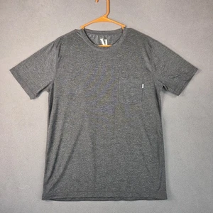 Camisa Vuori Para Hombres Gris Mediana Bolsillo Brezo Cuello Redondo Manga Corta Rendimiento - Imagen 1 de 5