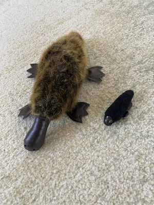 Duckbill Platypus 12” w/Baby Plush Toys Stuffed (Hidden Pocket For Baby) Animal - Image 1 of 4