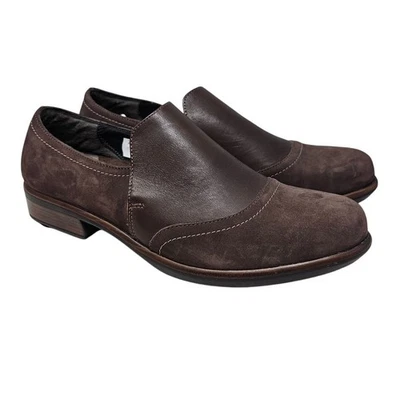 Mocasín sin cordones Naot 40 Angin de cuero marrón cómodo informal minimalista carrera Foto 1 de 4