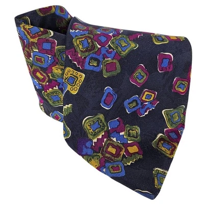 Corbata PAL ZILERI 100% Seda Hecha en Italia Patrón Geométrico 4" Foto 1 de 4