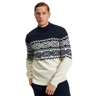 Ben Sherman Mens Mono Fairisle Crew Neck Knitwear Jumper - Image 1 of 4