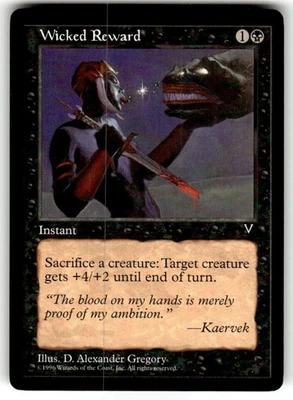 Wicked Reward - Magic the Gathering MTG Visions Single Card - Image 1 of 2