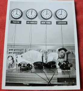 1957 unique candid photo Miiko Taka Sayonara Marlon Brando answering phone - Picture 1 of 4