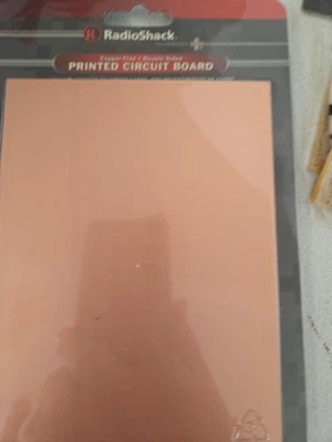 RadioShack 4x6 Double Sided Copper Clad PCB Printed Circuit Board 276-1499 New - Image 1 of 2