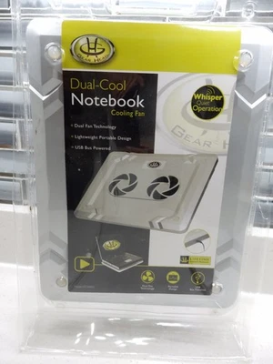 Ventilador de refrigeración para portátil Gear Head Dual-Cool ventilador doble ligero alimentado por USB (nuevo) Foto 1 de 3