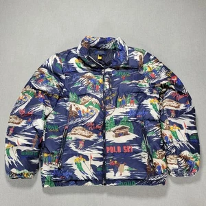 Polo Ralph Lauren Puffer Jacket Coat Boys XL 18/20 Ski Print Water Repellent - Picture 1 of 21