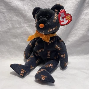 Peluche TY Beanie Baby YIKES the Halloween Bear (exclusivo de la corona dorada con sello) Ty - Imagen 1 de 3
