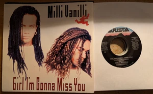 DOWNTEMPO Milli Vanilli Girl Im Gonna Miss You Arista 9870 1989 NM PROMO Pic Slv - Picture 1 of 2