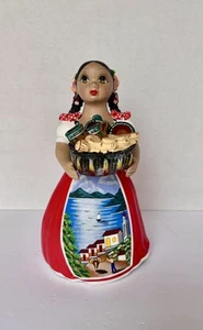Premium Lupita Navarro Ceramic Figurine Doll w/lake Village Mexican Folk Art - Picture 1 of 10