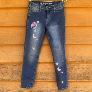 Cat & Jack Girls Skinny Super Stretch Sequined Jeans Size 10 - Picture 1 of 18