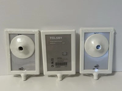 NUEVO Lote de 3 Marcos de Fotos Blancos IKEA TOLSBY Independientes 4x6" Letreros B17 Foto 1 de 4