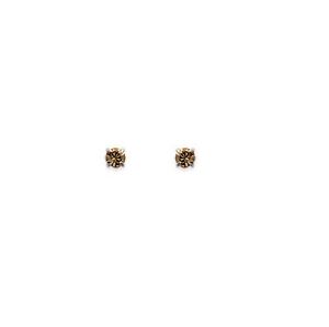 Man Earrings Ptit DIAM'S Crystal Amber 2,5 MM Silver New