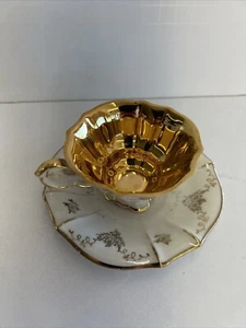 Lindner Kueps Bavaria Teacup Cup Saucer Gold 254 - Picture 1 of 8