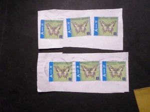 Bélgica Lote 6 Sellos Mariposas Auto-Adhesivos, Prior Avión Circular, VF Stamps - Imagen 1 de 1