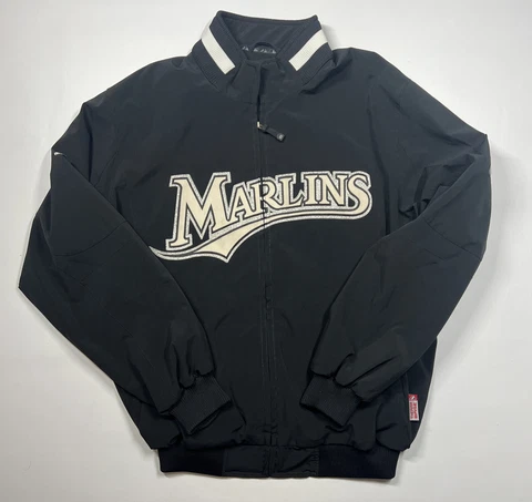 Florida Marlins Majestic Therma Base Dugout Jacket Size Large Cover
