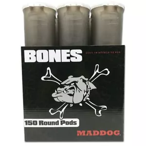 Maddog 150 Round BONES Paintball Pod Tubes Smoke 48 Stück - Bild 1 von 4