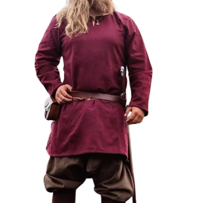 Túnica vikinga para hombre - Disfraz de caballero guerrero medieval - cómodo traje LARP, Foto 1 de 3