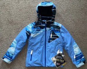 Spyder Ava Gore-Tex Jacket - Girls' 12 Blue Ice/Powder Peak Blue Ice/Turkish Sea - Picture 1 of 12