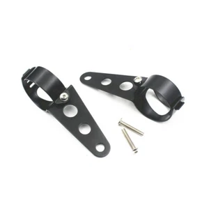 39mm-51mm Universal Motorcycle Headlight Mount Brackets Fork For Harley Kawasaki - Picture 1 of 6