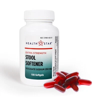 Ablandador de heces extra fuerte docusato sodio 250 mg cápsulas blandas (100 unidades) Foto 1 de 4