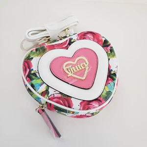Juicy Couture A Little Piece Of Heart White Multi Rose Crossbody Bag NWT $79 - Picture 1 of 4