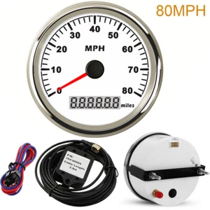 85mm GPS Speedometer 80MPH for Car Marine Motorcycle Waterproof Red Led Odometer - Imagen 1 de 7