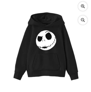 Nightmare Before Christmas Kids Black Graphic Fleece Hoodie with Long Sleeves - Picture 1 of 16