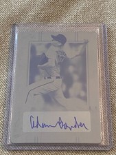 ADAM BOUCHER 2019 Leaf Perfect Game AUTOGRAPH CYAN PRINTING PLATE #1/1 DUKE