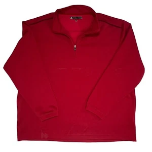 Pebble Beach Mens Size XL Golf Performance Red Quarter Zip Long Sleeve Pullover - Picture 1 of 11