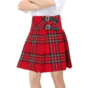 Ladies Kilt Royal Stewart Tartan Women Skirt - Picture 1 of 7