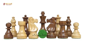 Repro 1890 French Lardy Staunton Chess Pieces Only – Golden Rosewood & Boxwood - Picture 1 of 6