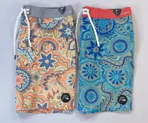 Men's Quiksilver High Line Mid Length 19" Stretch DryFlight Swim Board Shorts - Picture 1 of 4