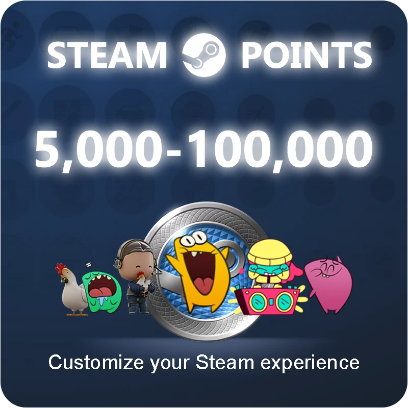 5000-100000 STEAM POINTS Steam Points Shop Currency Get Points Shop XP - Image 1 of 1