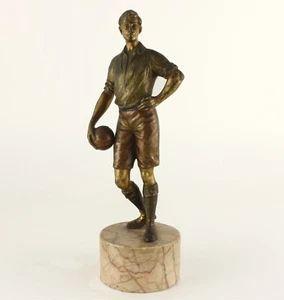 Antique Bergman Bronze Footballer Statue. Soccer Player Football Figure c1890 - Picture 1 of 24