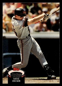 1992 Stadium Club Steve Decker #417 San Francisco Giants