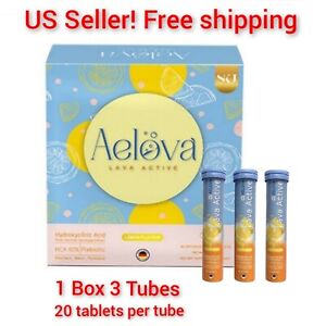Aelova Lava Active Diet Supplement Slim Weight Control Effervescent Lemon 1 BOX