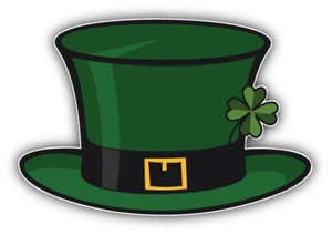 Leprechaun Hat Car Bumper Sticker Decal - ''SIZES'' - Foto 1 di 1