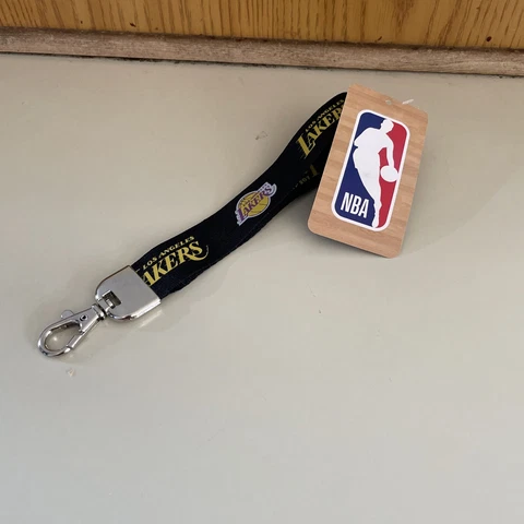 NBA Los Angeles Lakers Wristlet 🔥🔥Lanyard Keychain 🔥🔥- BlackNBA Showtime 🏀 Cover
