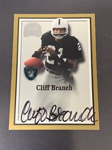 2000 Fleer Greats of the Game Autograph Cliff Branch Auto Raiders  HOF 2022
