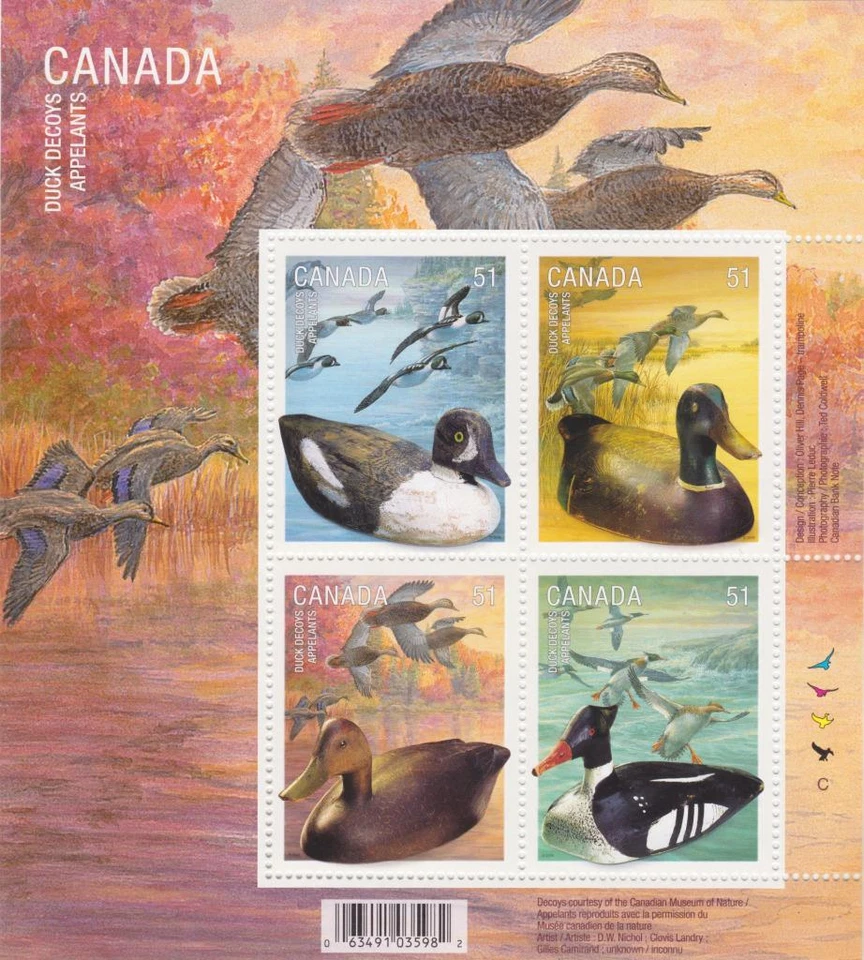 CANADA 2006 Souvenir Sheet #2166b Duck Decoys - MNH - Image 1 of 1