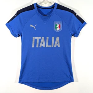 Puma Italy Italia FIGC Soccer Training Shirt Women's Size Medium Blue - Picture 1 of 14