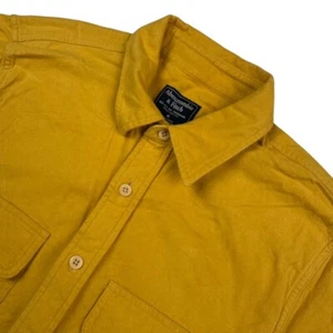 Abercrombie & Fitch Men's Flannel L/S Button Shirt Gold • Medium - Picture 1 of 7