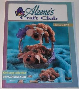 Aleene's Craft Club Magazine January 1999 Pom Pom Puppies Shadow Boxes Fairy Pin - Picture 1 of 12