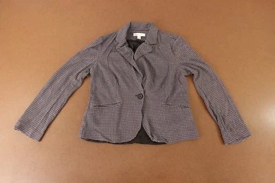 Blazer corto Cato para mujer talla pequeña gris tejido manga larga un botón Foto 1 de 4